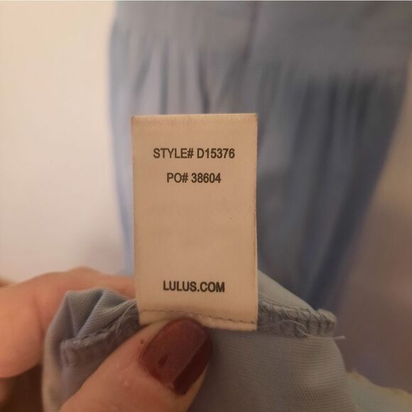 Lulu’s Air of Romance Light Blue Maxi Dress Size M - Picture 11 of 11